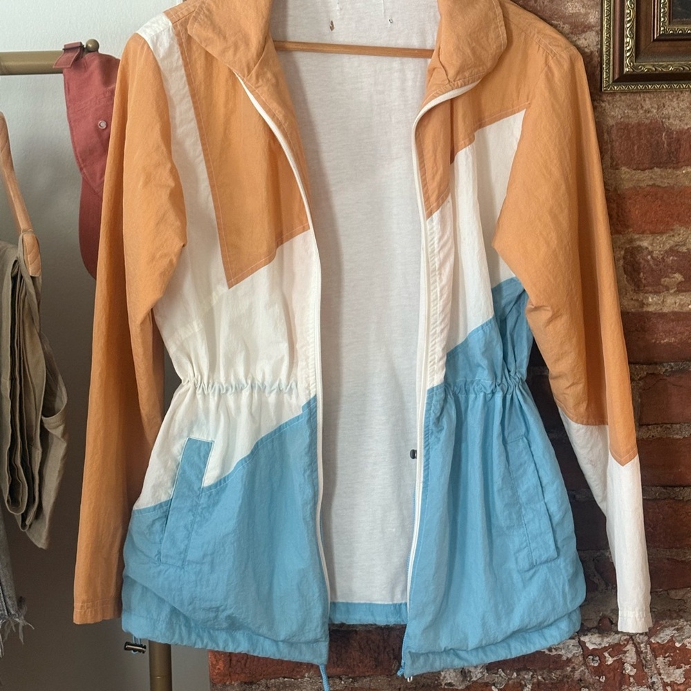 Vintage Colorblock Windbreaker Jacket